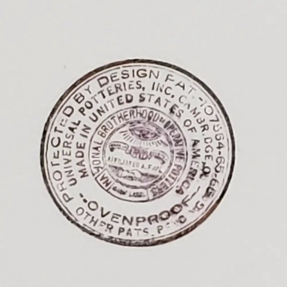 1940's Universal Cambridge Ovenware Serving Plate Vintage - Picture 3 of 6